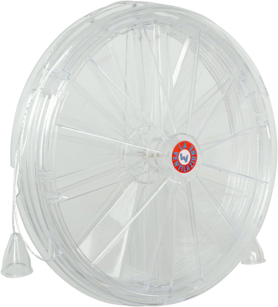 La Ventilazione AE200 Thermal Aerator for Window Opening and Closing Funicels, Diameter 210 mm, Transparent Imitation Glass