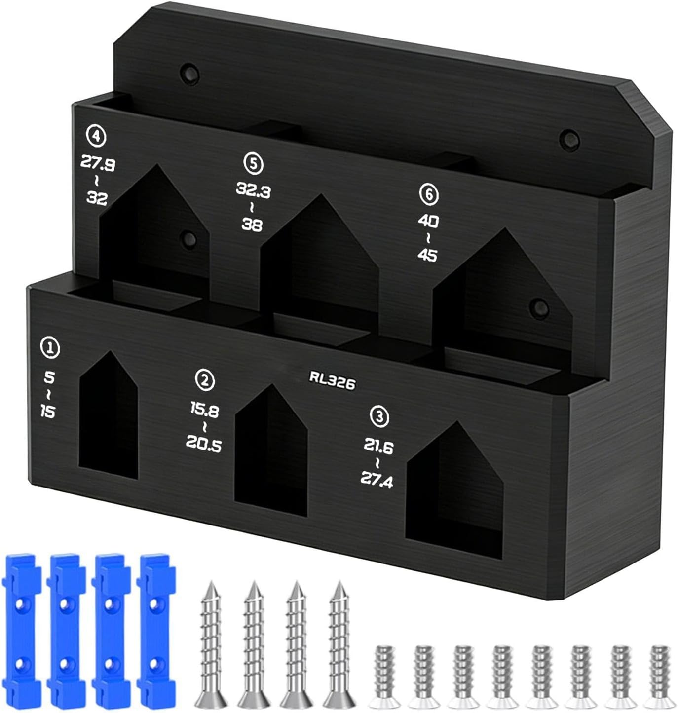 Support mural à 6 emplacements pour maison, garage, atelier, hôtel, panneau perforé