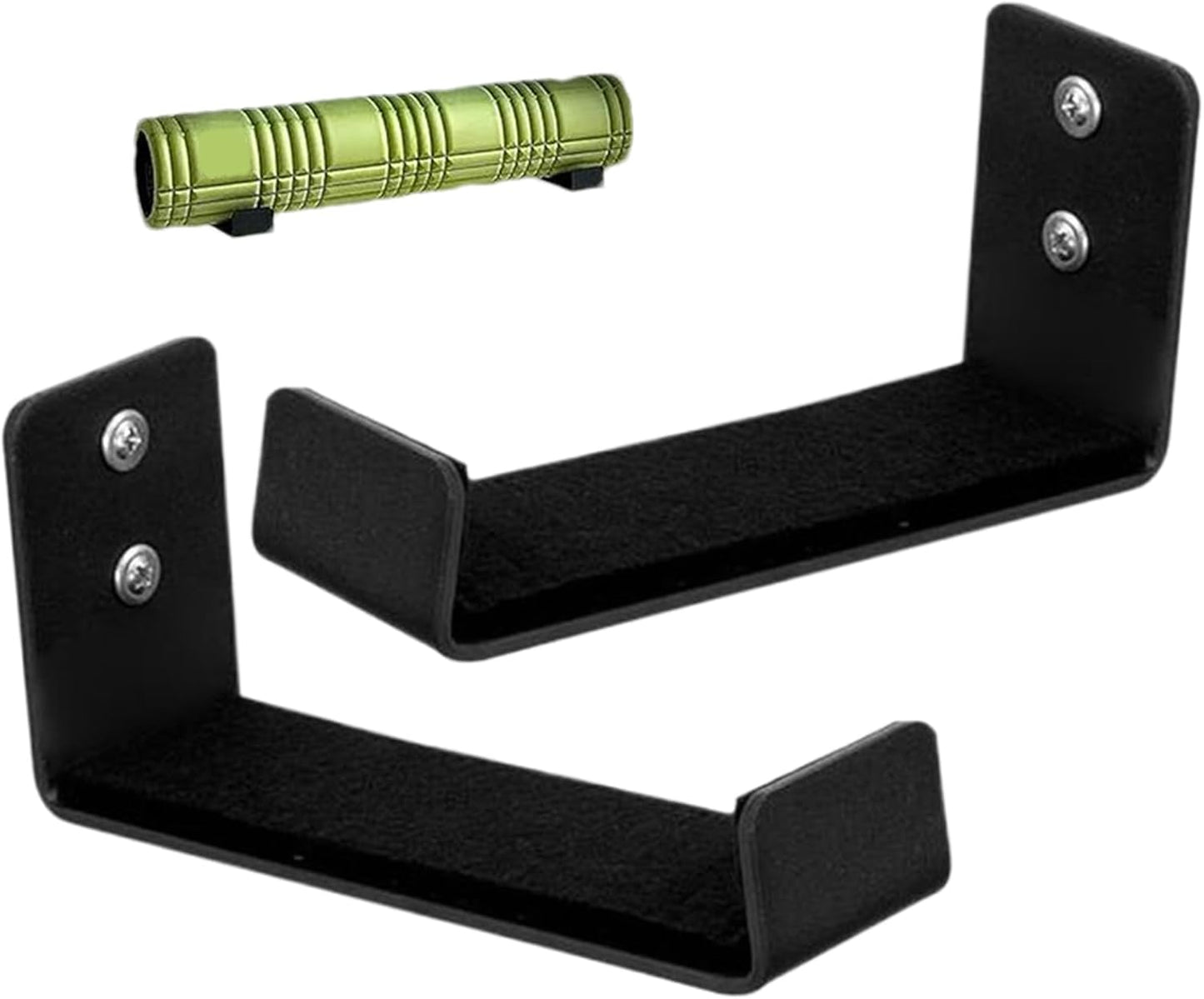 Lot de 2 supports muraux en aluminium pour tapis de yoga, serviette de gym, maison, bureau, chambre