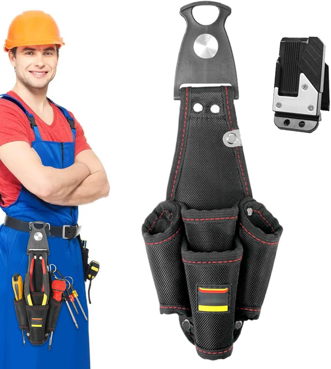 Sac à Outils d'Électricien - Grand Organiseur de Rangement Multifonction,Porte-outils à Ceinture - pour Artisan, Mécanicien, Plombier, Couvreur, Menuisier, Bricoleur