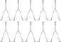 Lot de 10 crochets suspendus acier inoxydable pour peinture porte armoire