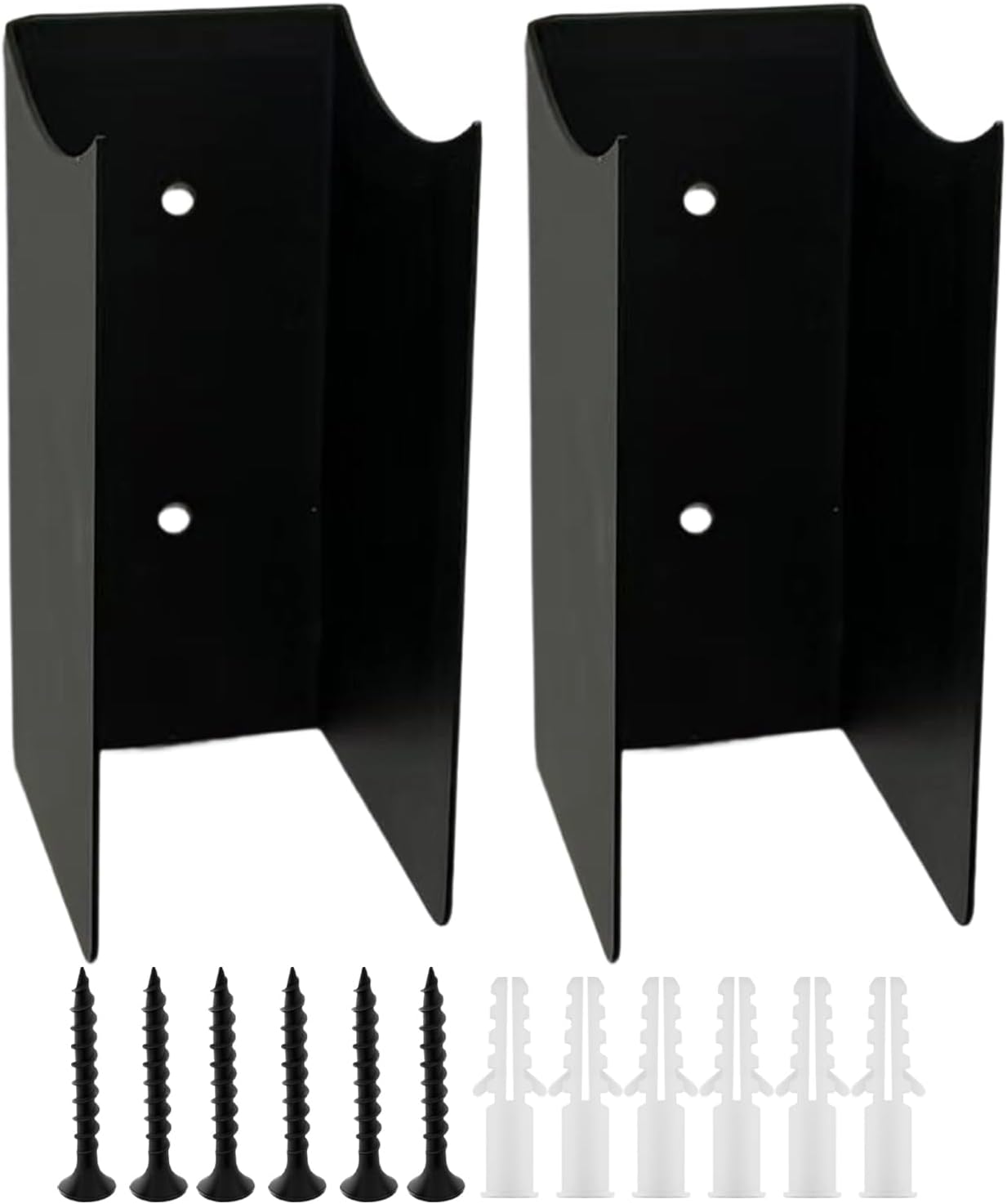 Générique Range-outils de jardin | Rack mural en acier antidérapant 2 pièces | Rangement d'atelier garage | Pour sous-sol, maison, magasin de bricolage, remise, jardin, pelouse, camping-car, sports