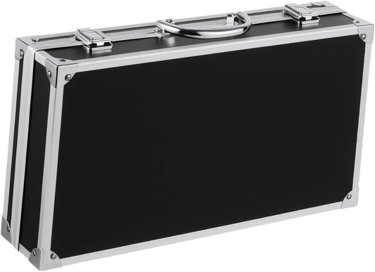 jojofuny Boîte à Outils Légère et Facile à Transporter Portable Noir en Alliage D'aluminium Grosse Capacité pour Hôpital et Maternelle