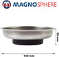 Plateau rond magnétique pour clous, vis, embouts Ø 150 mm en acier Inoxydable