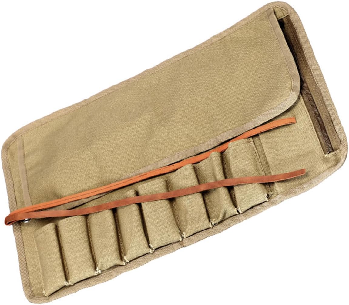Porte-outils professionnel enroulable avec fentes séparées et fermeture sécurisée pour mécaniciens et artisans