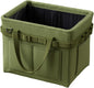 Sac Outils Pliable Oxford Résistant Eau Cadre Acier Grande Capacité Poches Latérales Portable 37cm(Green)