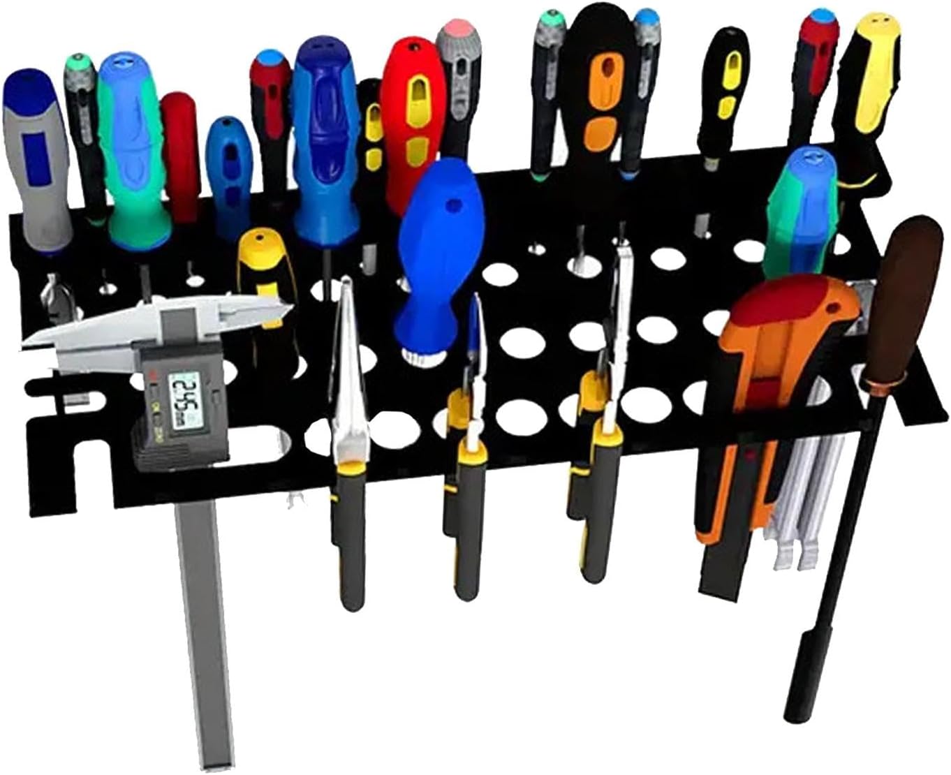 Wrench Tool Rack, Screwdriver Holders Organizers, Metal Wrench Holders, Screwdriver Rack, Versatile Tool Storage Organizer for Screwdrivers, Wrenches and Pliers