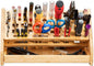 Screwdriver Holder - Wooden 53-Hole Storage Stand with Tray | Hand Tool Organizer, Keeps Tools Neatly Arranged, Sturdy and Easy Access Design, Ideal for Desktop Bookshelf Garage, 31.2x17x16.5cm