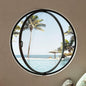 Fenêtre Ronde En Verre Trempé, Fenêtre Coulissante Fenêtres De Hangar Rondes Rotatives À 360°, Hublot Rond En Alliage D'aluminium Pour Salle De Bain, Chambre Et Salon(Black+transparent,40cm/15.7in)