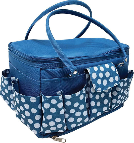 Sac rangement poignées 29x20x19cm - Bleu