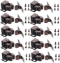 Gatuida Lot de 12 loquets de porte d'armoire à ressort avec double loquet à galet - Quincaillerie pour coffre, camping-car, bureau, armoire, boîte aux lettres